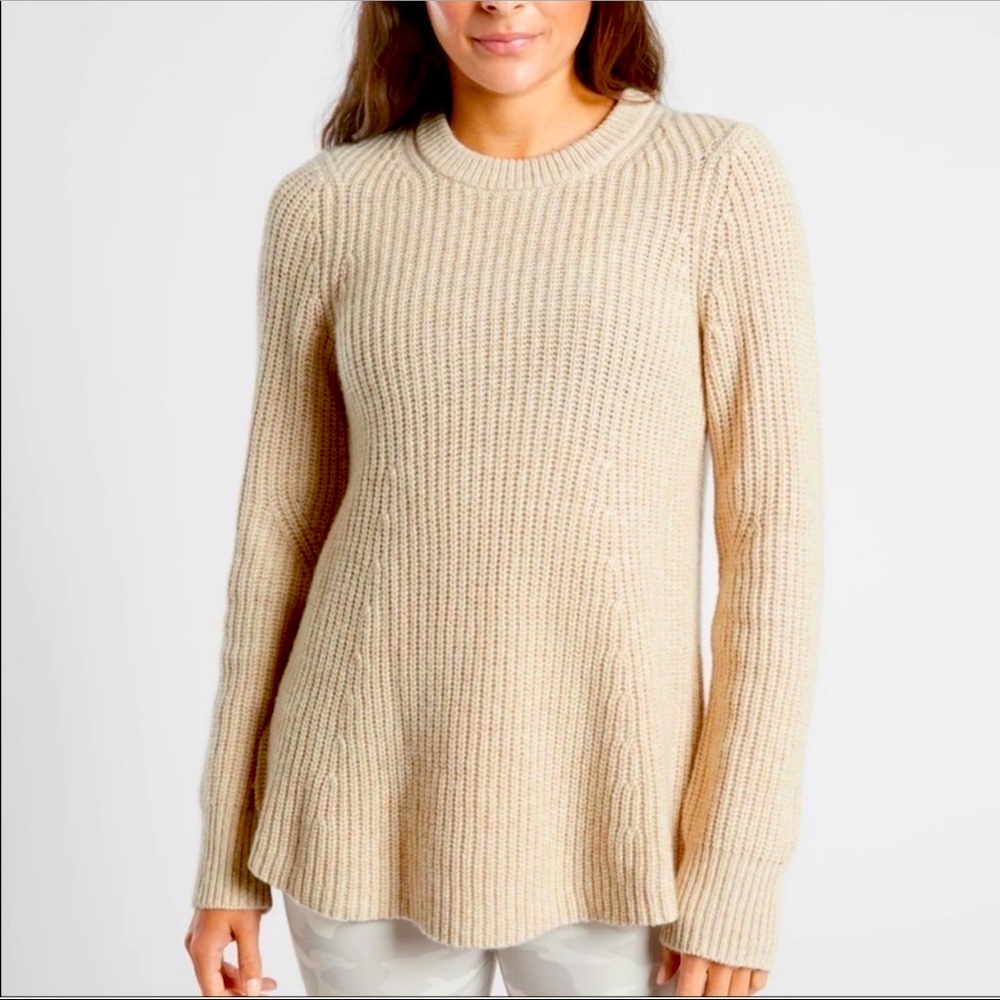 ATHLETA Sierra Sweater oatmeal NWT new